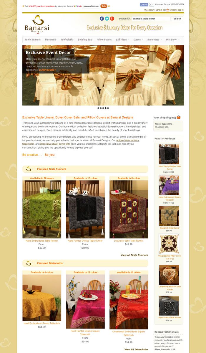 Banarsidesigns.com Screenshot